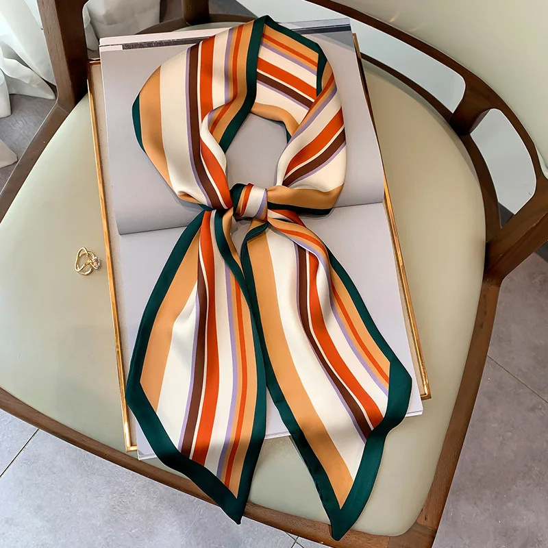Luxury Bags Sell - 新作高級ナローショートツイルシルクスカーフ レディース 布製ロングリボンバインディングバッグ シルクスカーフ ヘアベルト 人気