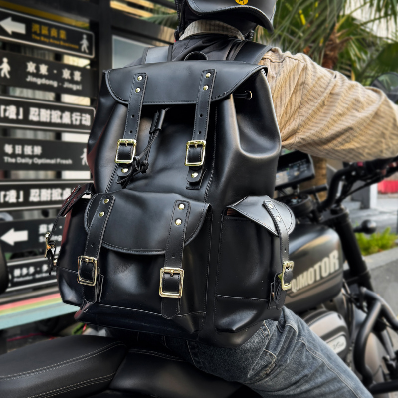 Luxury Bags For Men - 新着革バックパック高級男性本物の牛革トラベルバッグ男性ヴィンテージバックパック 17 インチラップトップスクールバッグデイパック
