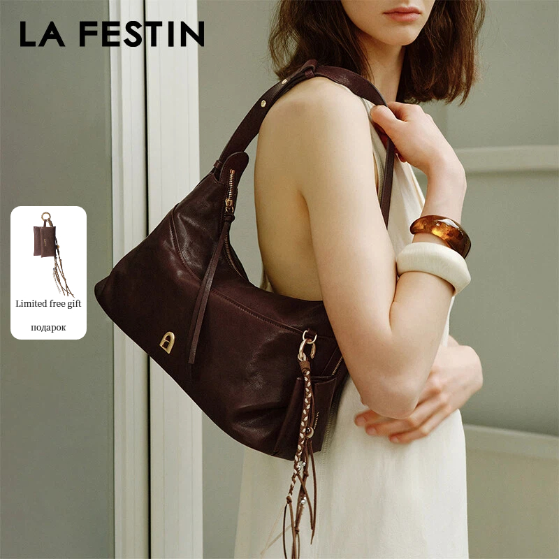 Luxury Bags La - LA FESTIN オリジナルブランドハンドバッグ女性 2026 新しいレザーバッグショルダーバッグ高級バッグデザイナートートバッグクロスボディバッグ
