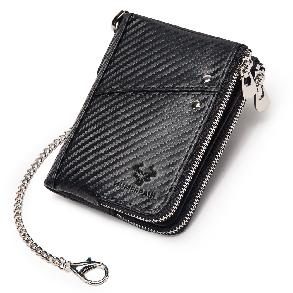 Luxury Bags Sell - Gzcz-男性用ダブルジッパーレザーウォレット,コインポケット,RFIDカードホルダー,マネーバッグ,クラッチ,高級品,高品質,ホットセール
