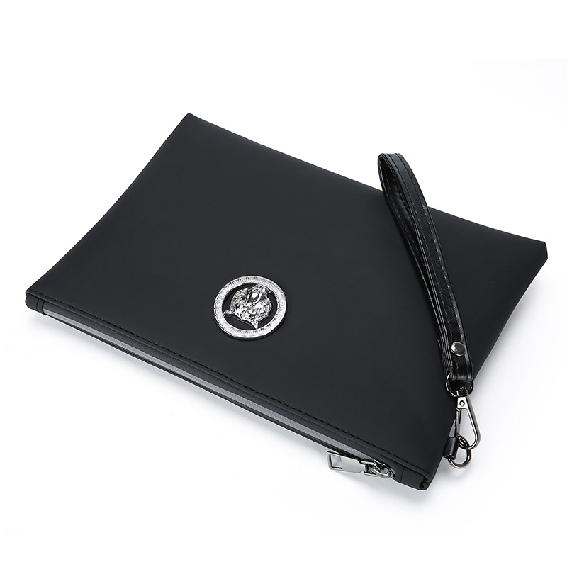 Wristlet Wallet Zipper - メンズソフトPUレザークラッチバッグ大容量財布ビジネスレジャーリストレットエレガント男性ハンドポーチ