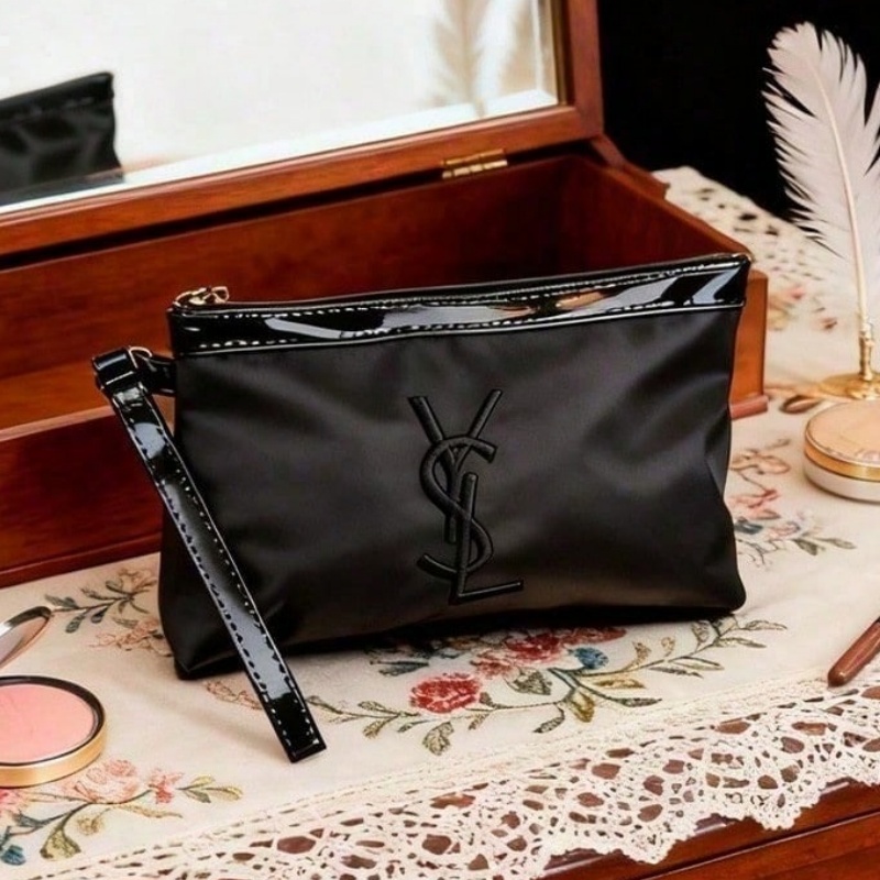 Women Luxury Bags Ysl - YSL クラシックコスメティックバッグ 女性用 高級ポータブル ブラック トラベル