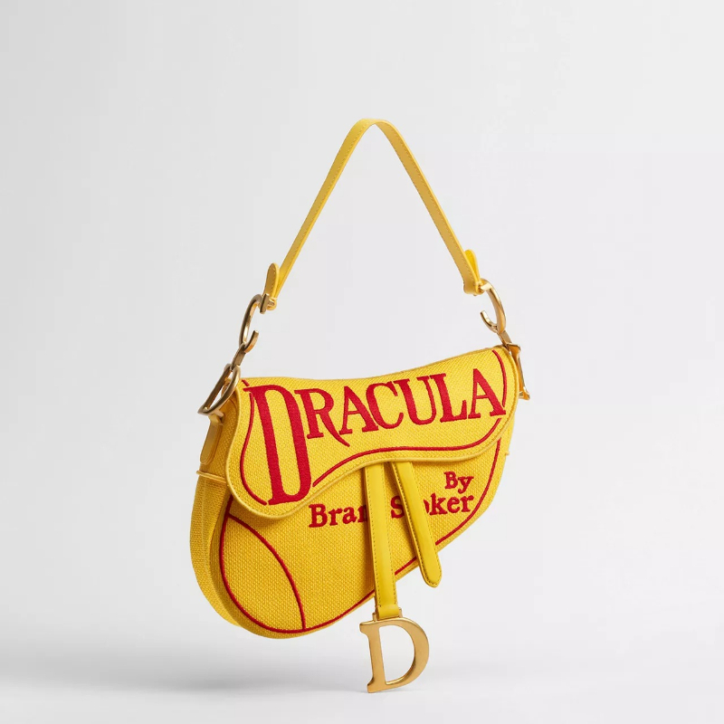 Luxury Bags Yellow - 新しいラグジュアリーサドルバッグ 女性用 マスタークオリティ 黄色と赤のブックカバー刺繍 ショルダーバッグ エレガントなトレンド