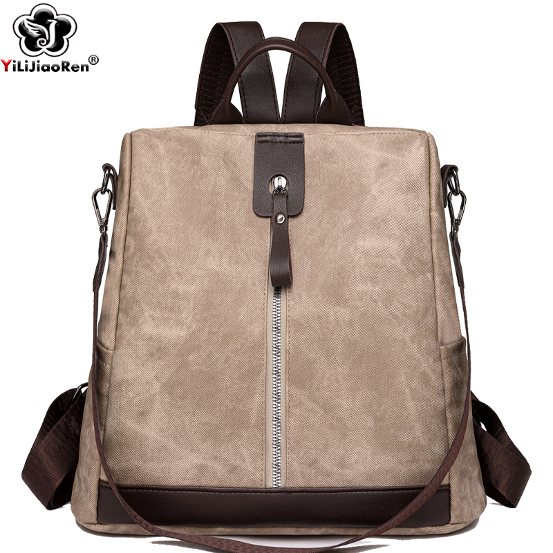 Shoulder Bag Slouchy - ファッション盗難防止バックパック女性高品質レザーデイパック女性ショルダーバッグデザイナーレディース軽量旅行リュックサック