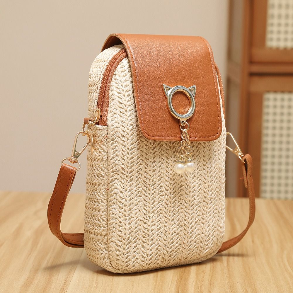Shoulder Bag Slouchy - ファッション編み込み女性用クロスボディバッグカジュアルストリートスタイルレディースビーチバスケットバッグミニフォンバッグ