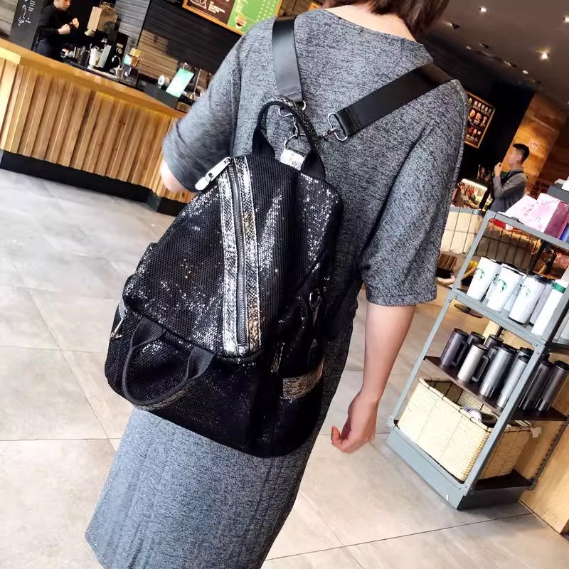 女性用スパンコールナイロンバックパック,女性用クロスボディバ - Luxury Bags For School のレビューと価格