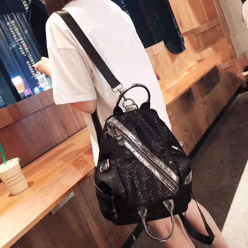女性用スパンコールナイロンバックパック,女性用クロスボディバ - Luxury Bags For School のレビューと価格
