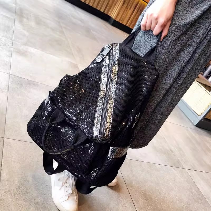 女性用スパンコールナイロンバックパック,女性用クロスボディバ - Luxury Bags For School のレビューと価格