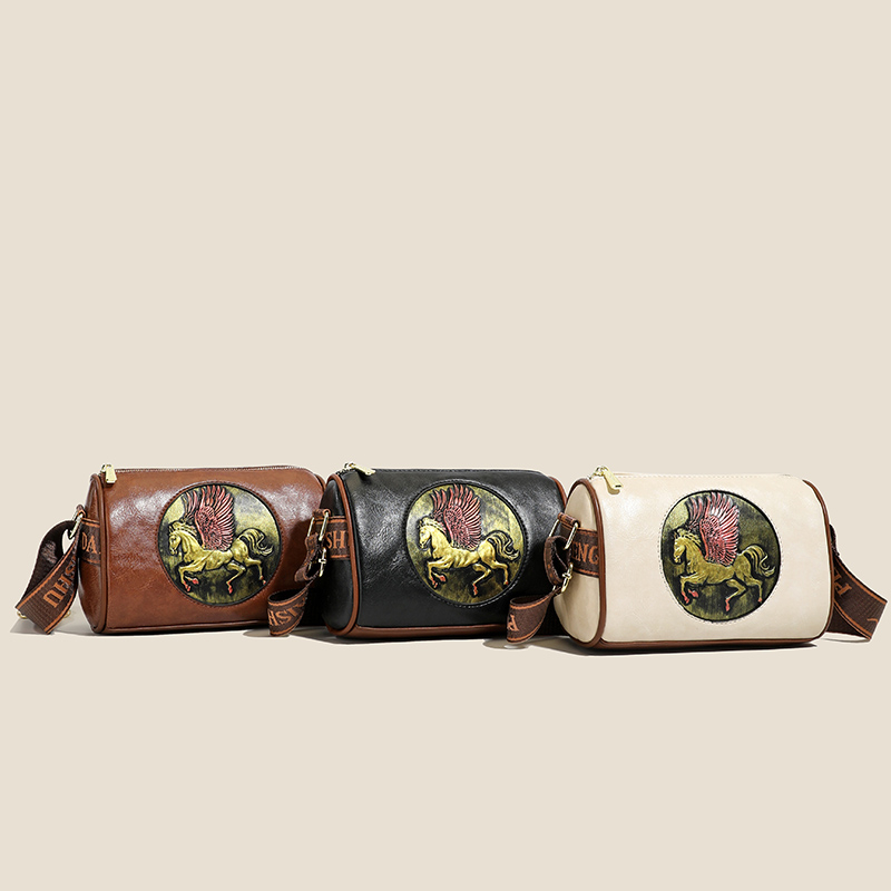 2025年ニューヴィンテージペガサスエンボスレザークロスボデ - Luxury Bags Hand Painted のレビューと価格