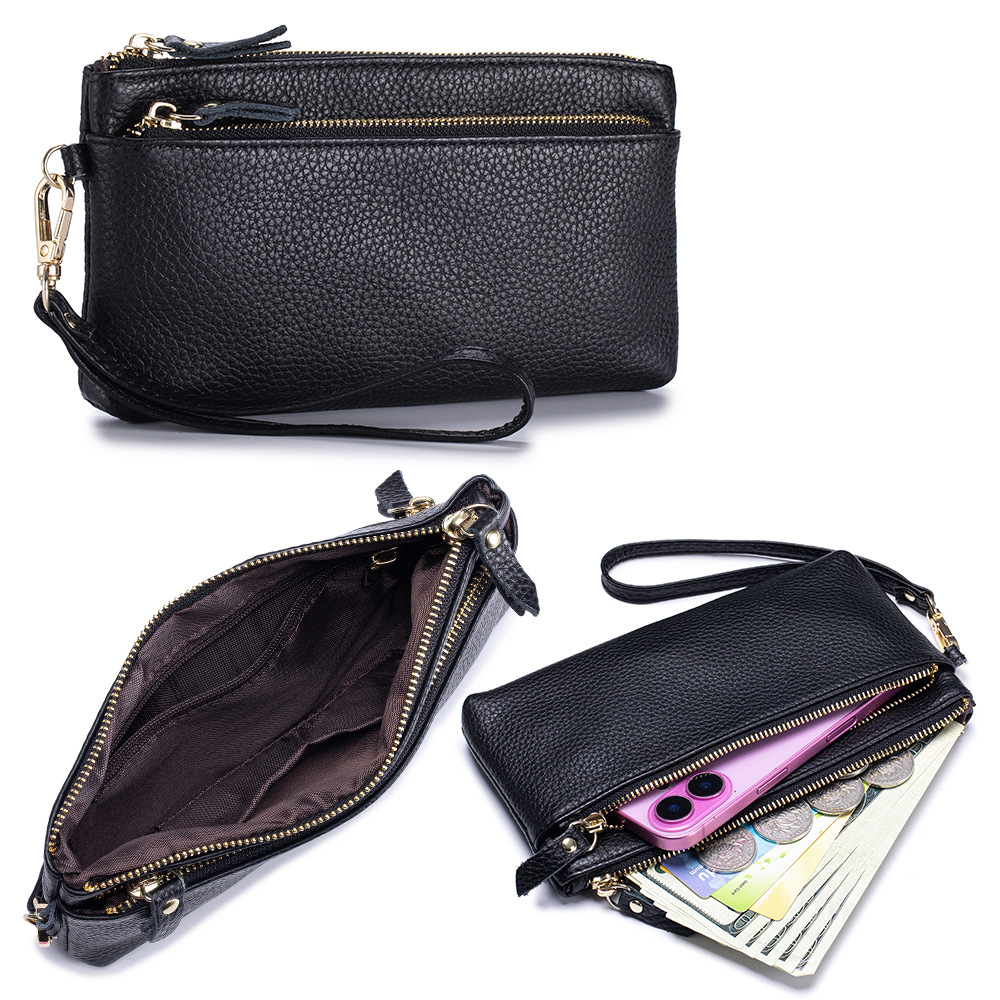 2026 ソフト本革ロングリストクラッチバッグ 女性用、都会 - Wristlet Wallet Zipper のレビューと価格