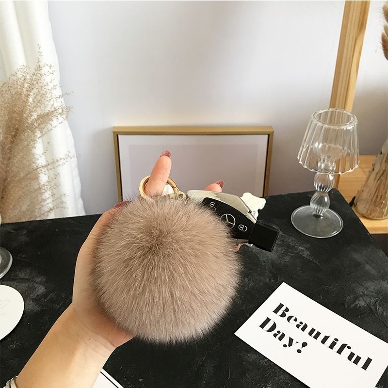 2024 ふわふわリアルキツネの毛皮ボール Poms キーホ - Luxury Bags Yellow のレビューと価格