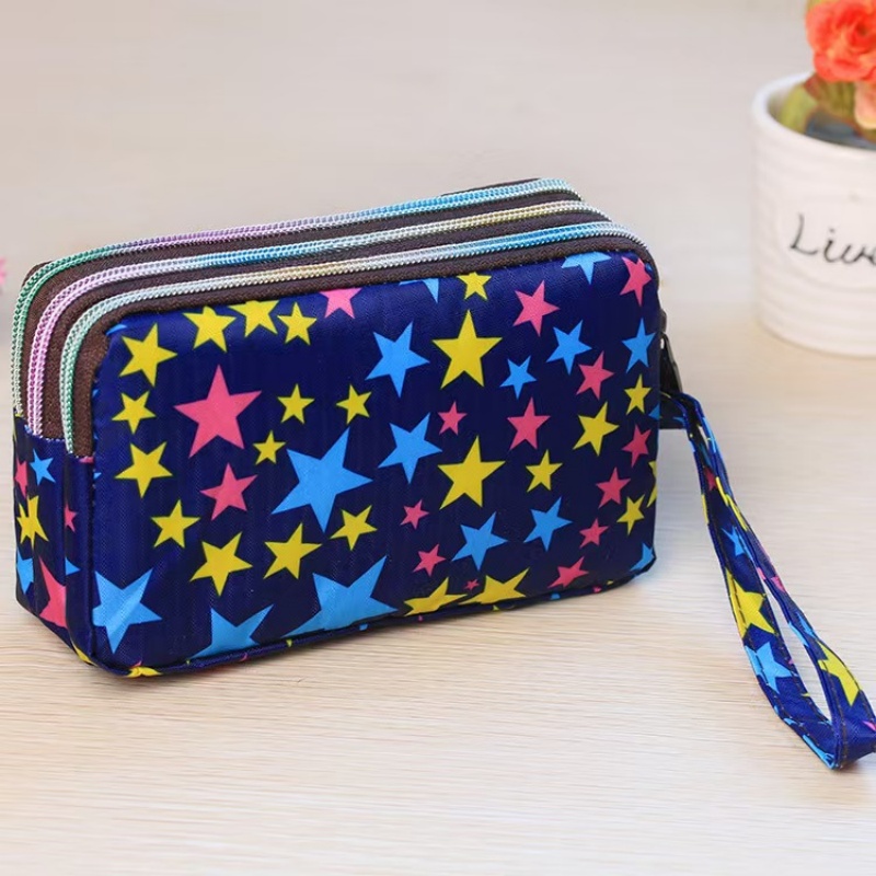 防水女性用財布 3つのジッパー付き携帯電話ポケット ハンドバ - Wristlet Wallet Zipper のレビューと価格