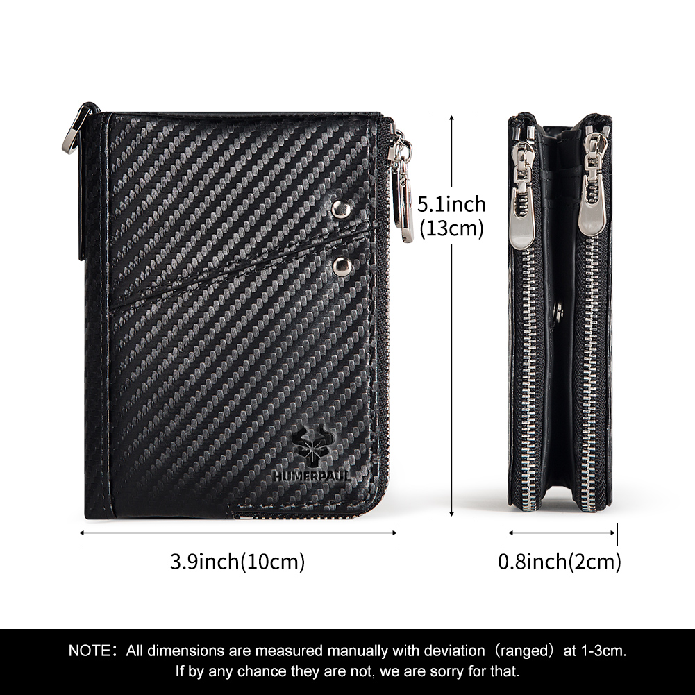 Gzcz-男性用ダブルジッパーレザーウォレット,コインポケッ - Luxury Bags Sell のレビューと価格
