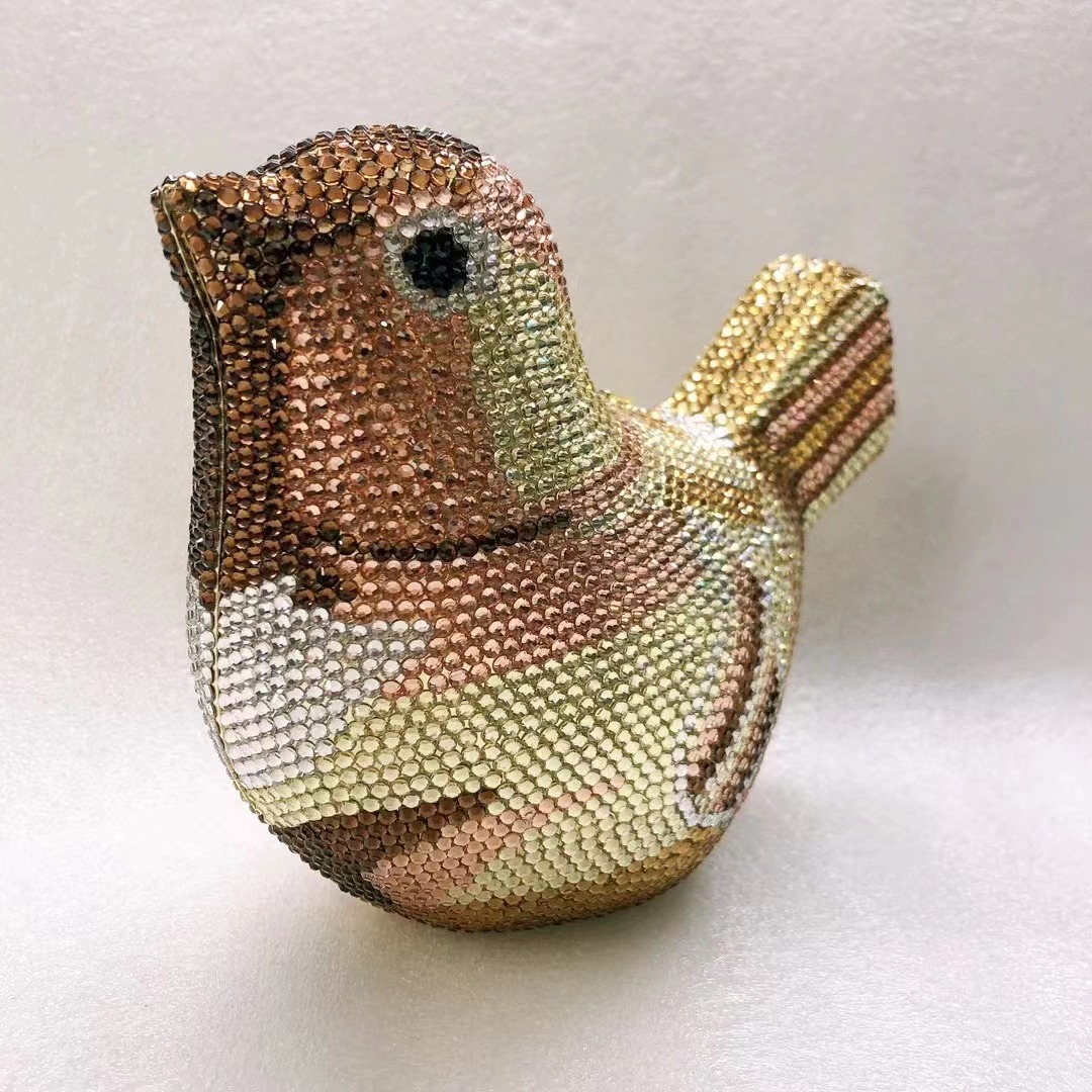 女性のための鳥の形をしたダイヤモンドのイブニングバッグ,お祝 - Luxury Bags Yellow のレビューと価格