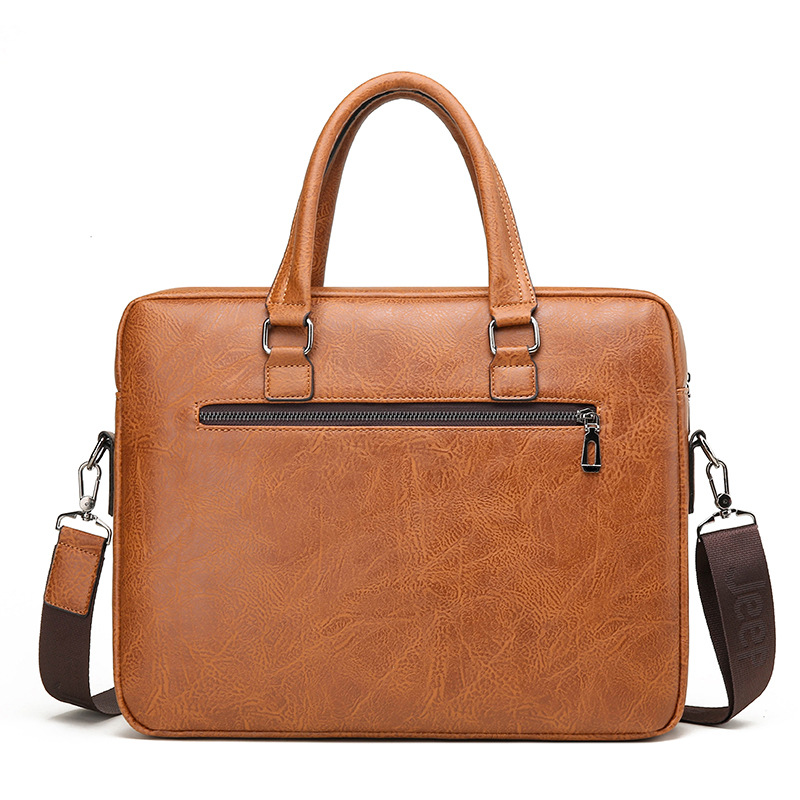 男性用PUレザービジネスブリーフケース,ショルダーバッグ,ラ - Luxury Bags For Men のレビューと価格