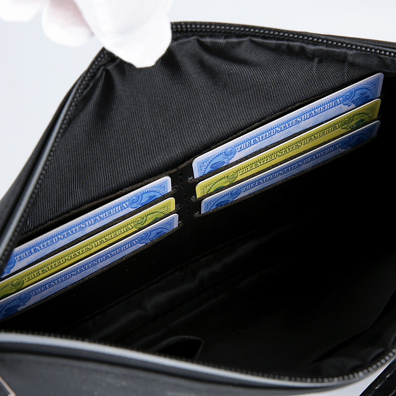 メンズソフトPUレザークラッチバッグ大容量財布ビジネスレジャ - Wristlet Wallet Zipper のレビューと価格