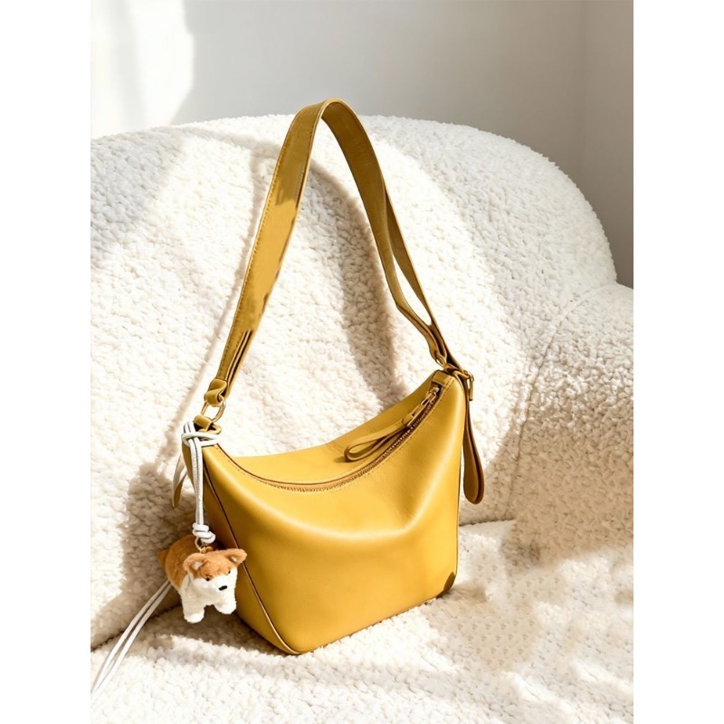 黄色のポータブル餃子バッグ女性用ライトラグジュアリーニッチ高 - Luxury Bags Yellow のレビューと価格