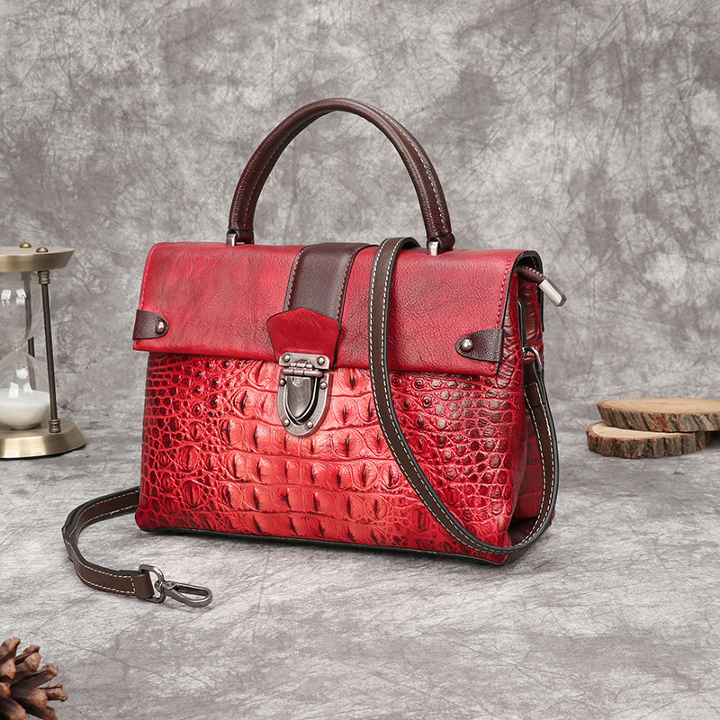 Johnature レトロアリゲーターパターン高級ハンドバッ - Luxury Bags Hand Painted のレビューと価格
