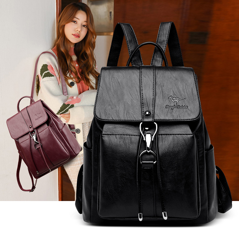 抗盗難バックパック女性のショルダーバッグ有名なブランドレザー - Shoulder Bag Slouchy のレビューと価格