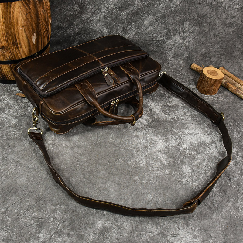 本革のメンズラップトップバッグ,ブリーフケース,ショルダーバ - Luxury Bags For Men のレビューと価格