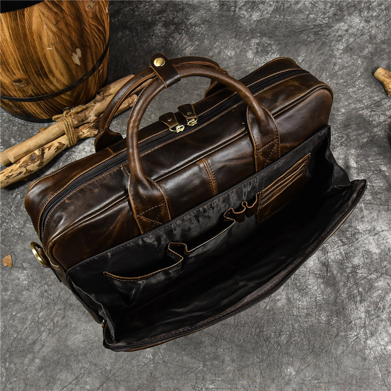 本革のメンズラップトップバッグ,ブリーフケース,ショルダーバ - Luxury Bags For Men のレビューと価格