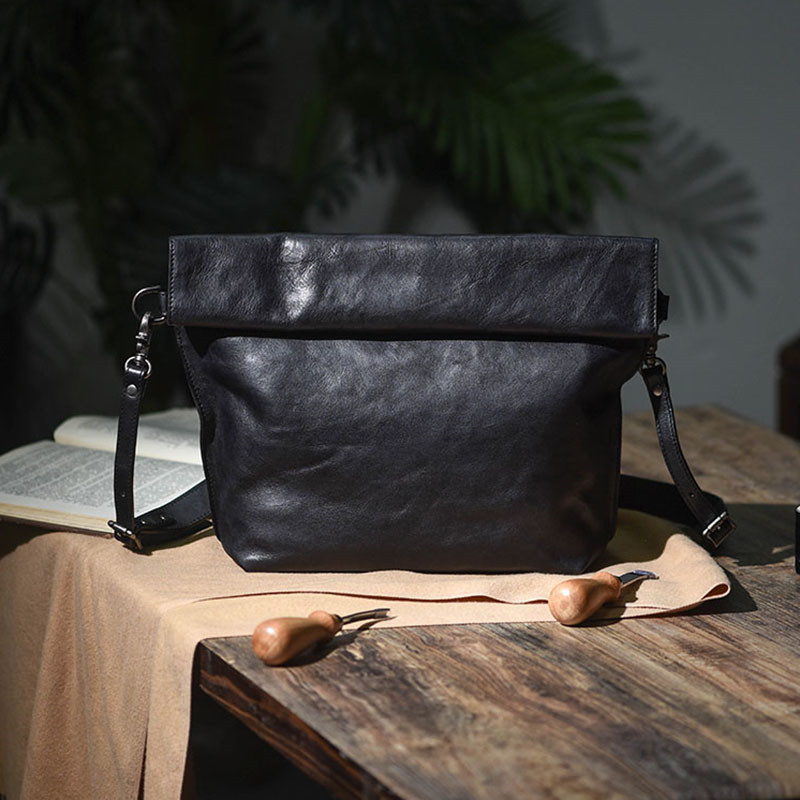 男性用の本物の牛革メッセンジャーバッグ,本物の牛革製の折りた - Luxury Bags For Men のレビューと価格