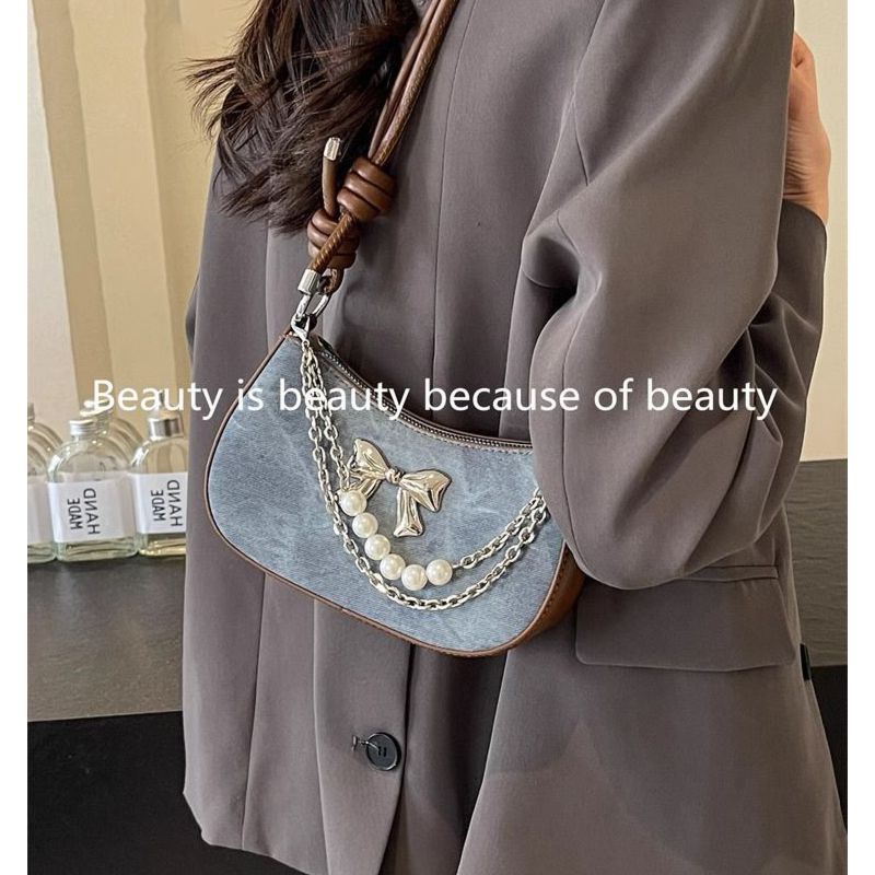 高品質人気販売卸売ニッチデザインパールボウ軽量ショルダーバッ - Luxury Bags Sell のレビューと価格