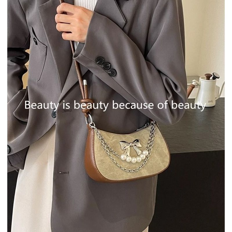 高品質人気販売卸売ニッチデザインパールボウ軽量ショルダーバッ - Luxury Bags Sell のレビューと価格