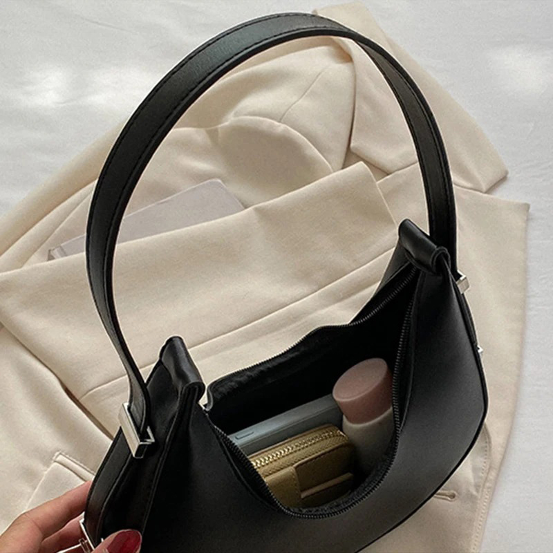 女性用脇の下バッグ 高級PUレザーショルダーバッグ 小さなク - Wristlet Wallet Zipper のレビューと価格