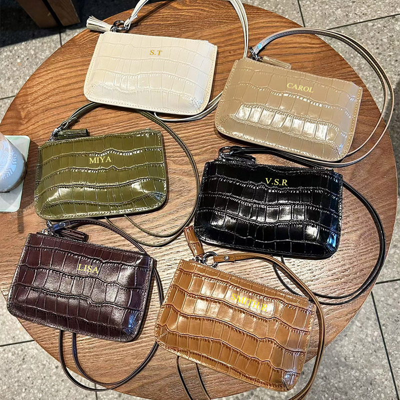 DIY 本革クロコダイル柄コインパース カスタムネーム ファ - Luxury Ziploc Bags のレビューと価格