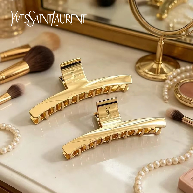 YSL サンローラン ヘアーバレッタ ゴールドメタルクリップ - Women Luxury Bags Ysl のレビューと価格