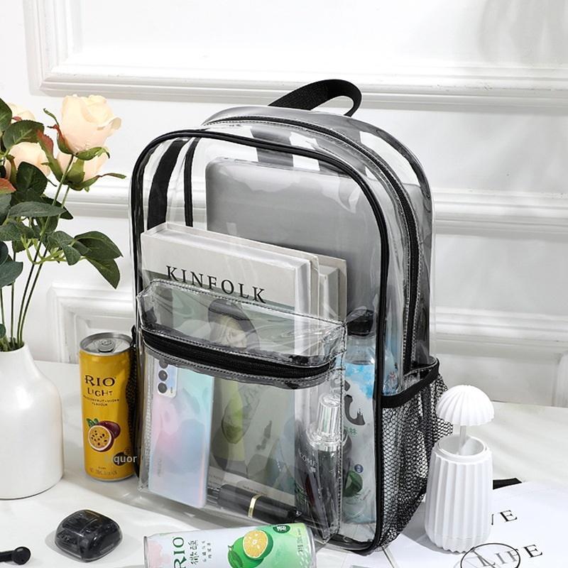 トラベルビジュアルバックパック大容量防水ショルダーバッグ透明 - Shoulder Bag Slouchy のレビューと価格