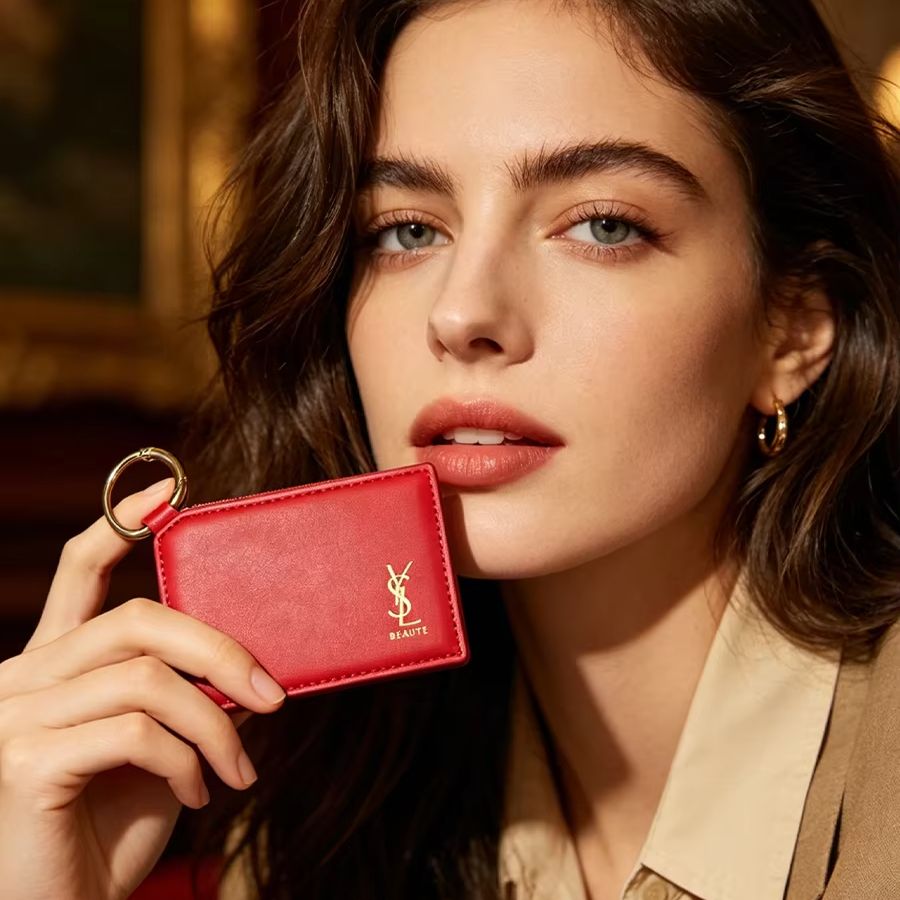 YSL レッドレザー スクエアミニポケットタッチアップメイク - Women Luxury Bags Ysl のレビューと価格