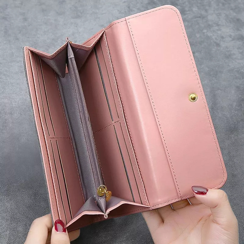 写真付きのパーソナライズされた彫刻が施された女性用ウォレット - Wristlet Wallet Zipper のレビューと価格