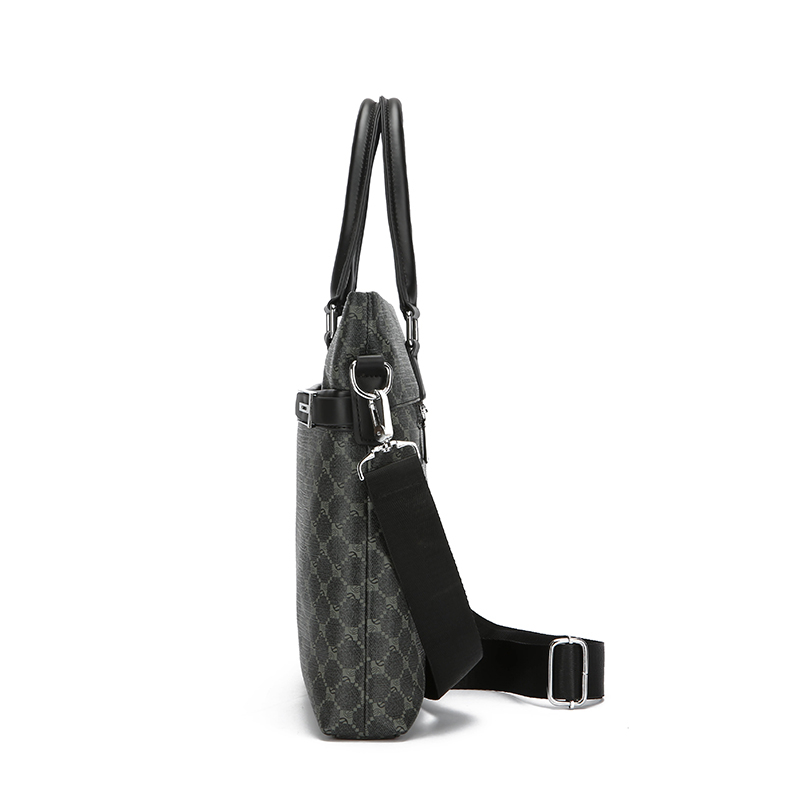 メンズプリントPUレザービジネスブリーフケースハンドバッグ、 - Luxury Bags For Men のレビューと価格