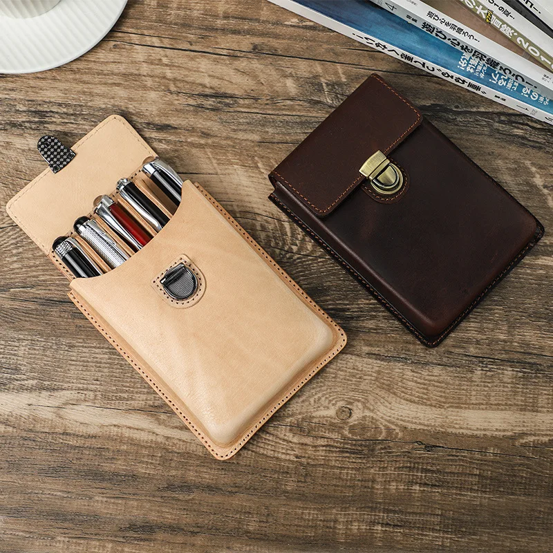 本革万年筆ペンシルケース、真ちゅう製クロージャー付き手作りバ - Luxury Bags For School のレビューと価格