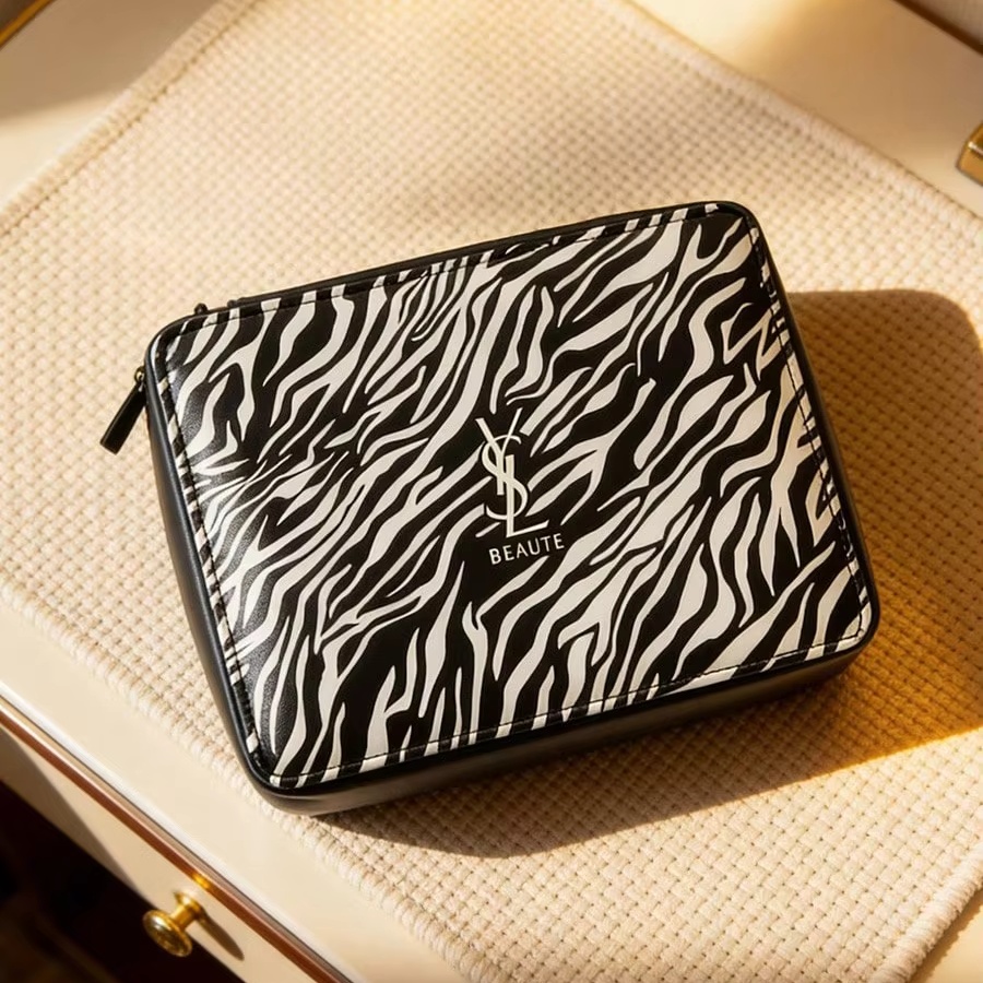 YSL ゼブラプリントコスメティックバッグ 高級メイクアップ - Women Luxury Bags Ysl のレビューと価格