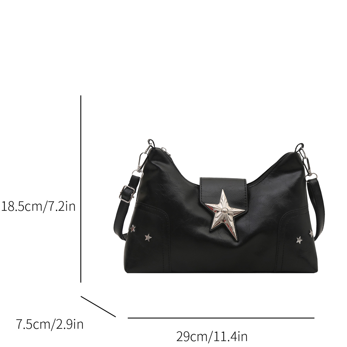 Y2K ヴィンテージ ショルダーバッグ ソフト PU ソリッ - Shoulder Bag Slouchy のレビューと価格