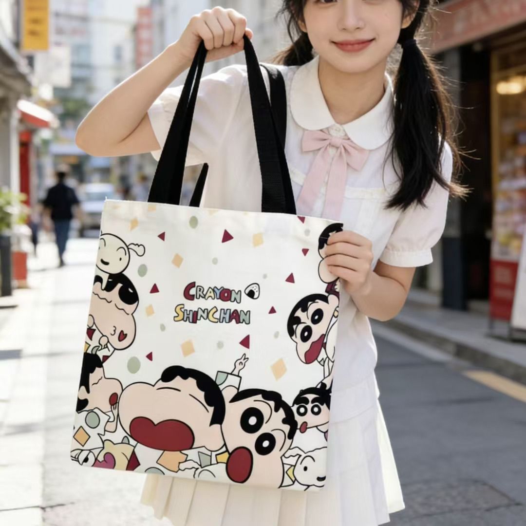 2026 新クレヨンしんちゃんキャンバストートバッグ大容量女 - Shoulder Bag Slouchy のレビューと価格