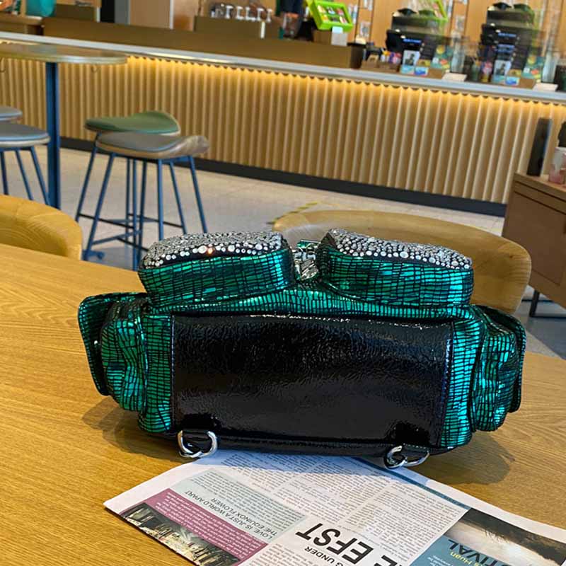女性用バックパック,大容量ショルダーバッグ,合成皮革,ダイヤ - Luxury Bags For School のレビューと価格