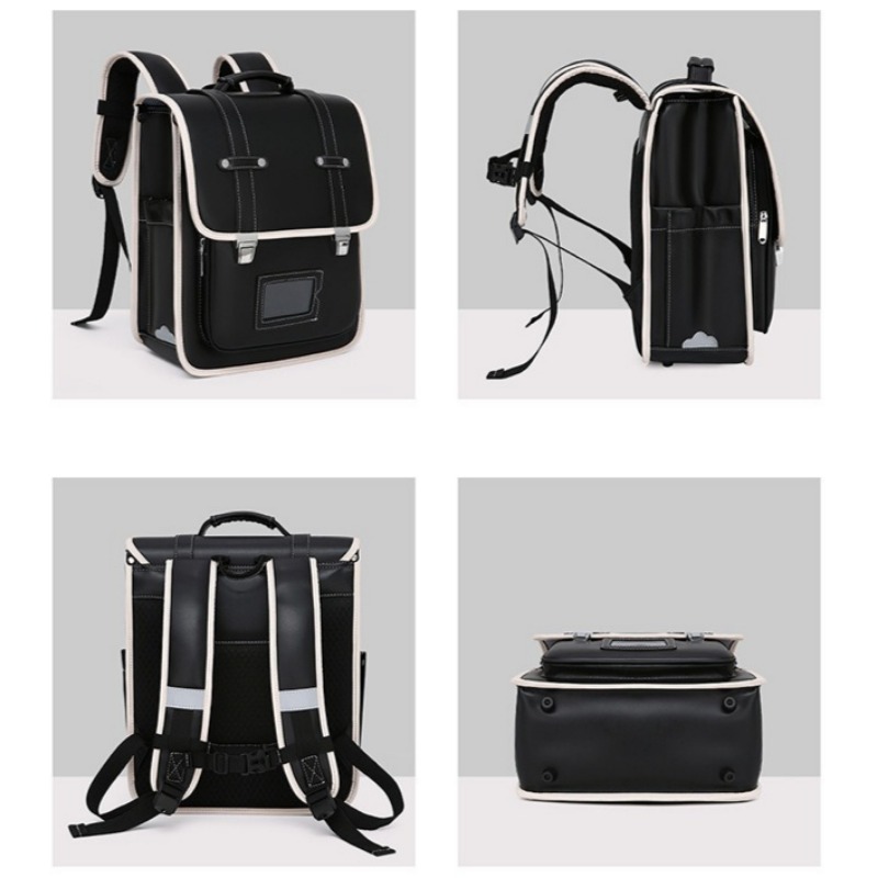 高級英国子供用バックパック小学生スクールバッグPUレザー防水 - Luxury Bags For School のレビューと価格