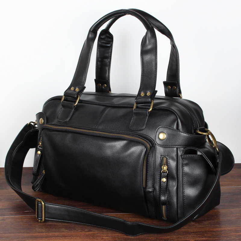 カジュアルボストンハンドバッグメンズ高級デザイン PU レザ - Luxury Bags For Men のレビューと価格