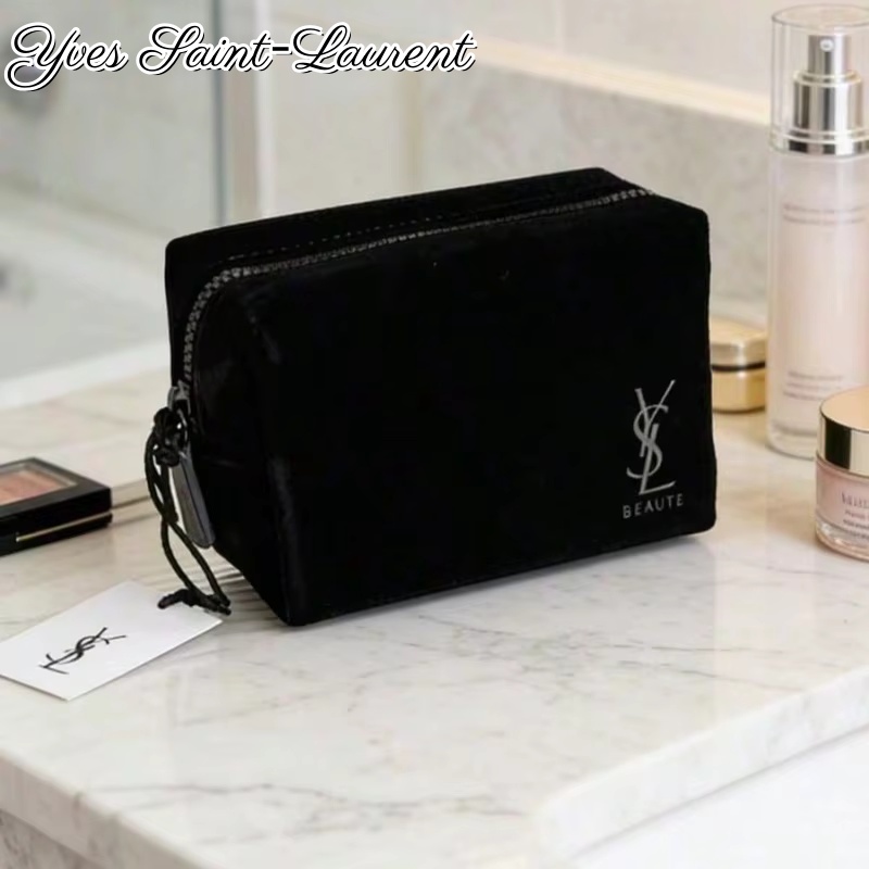 YSLスタイル ブラックプリント 化粧品収納バッグ 高級ジッ - Women Luxury Bags Ysl のレビューと価格