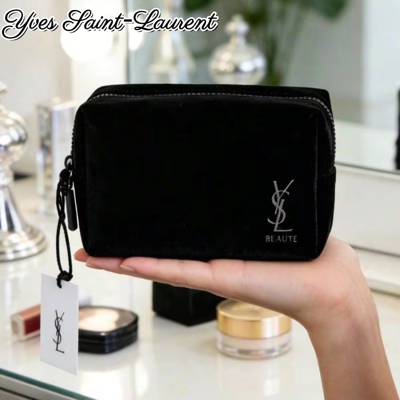 YSLスタイル ブラックプリント 化粧品収納バッグ 高級ジッ - Women Luxury Bags Ysl のレビューと価格